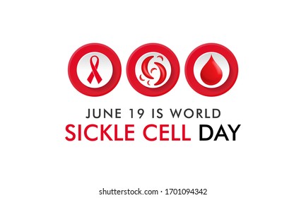 Vector illustration on the theme of World Sickle Cell day observed each year on June 19th worldwide.