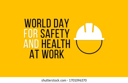 Vector illustration on the theme of World Safety and Health at work Day observed each year on April 28th.