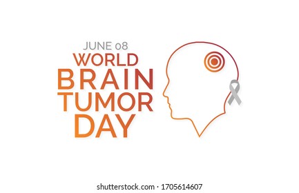 Vektorillustration-Illustration zum Thema TumorTumor-WelHirntumor-Tag beobachtet jedes Jahr im Juni am 08.