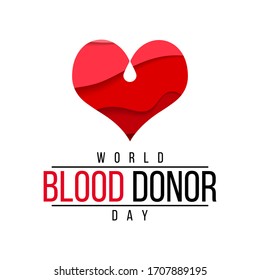Vector illustration on the theme of World Blood Donor day observed each year on June 14th.