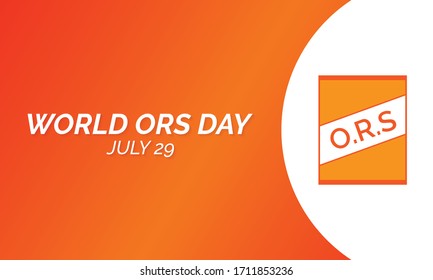 Ilustración vectorial sobre el tema del Día Mundial de la ORS que se celebra cada año el 29 de julio en todo el mundo.