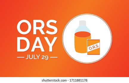 Vector illustration on the theme of World ORS day observed each year on  July 29th worldwide.