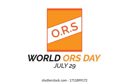 Vector illustration on the theme of World ORS day observed each year on  July 29th worldwide.