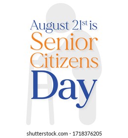 Vector illustration on the theme of World Senior Citizen's day observed each year on August 21st worldwide.