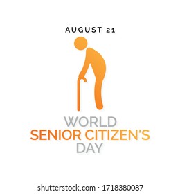 Vector illustration on the theme of World Senior Citizen's day observed each year on August 21st worldwide.