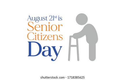 Vector illustration on the theme of World Senior Citizen's day observed each year on August 21st worldwide.