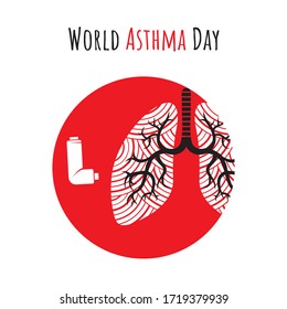 Vector illustration on the theme of world asthma day