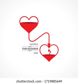 Vector illustration on the theme of world Thalassemia day observed on May 8th every year. Thalassemias are inherited blood disorders characterized by decreased hemoglobin production