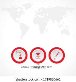 Vector illustration on the theme of world Thalassemia day observed on May 8th every year. Thalassemias are inherited blood disorders characterized by decreased hemoglobin production