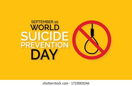 Vector illustration on the theme of World suicide prevention day observed each year on September 10th across the world.