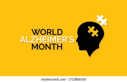 Vector illustration on the theme of World Alzheimer's month observed every year during September.