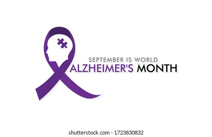 Vector illustration on the theme of World Alzheimer's month observed every year during September.