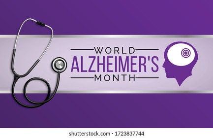 Vector illustration on the theme of World Alzheimer's month observed every year during September.