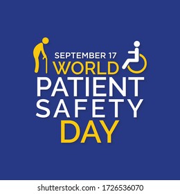 Vector illustration on the theme of World Patient safety day observed each year on September 17th worldwide.