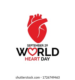 Vector illustration on the theme of World Heart day observed each year on September 29th worldwide.