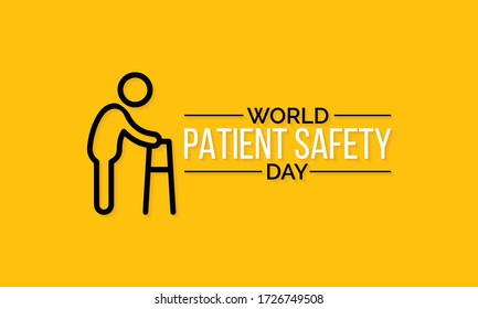 Vector Illustration On The Theme Of World Patient Safety Day Observed Each Year On September 17th Worldwide.