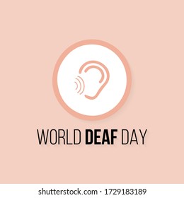 Vector illustration on the theme of World Deaf day observed each year in September.