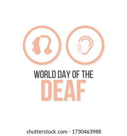 Vector illustration on the theme of World Deaf day observed each year in September.