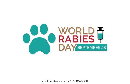 Vector illustration on the theme of World Rabies day observed each year on September 28th across the globe.