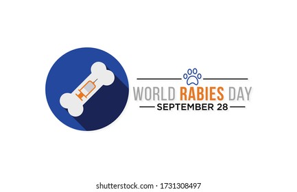 Vector illustration on the theme of World Rabies day observed each year on September 28th across the globe.