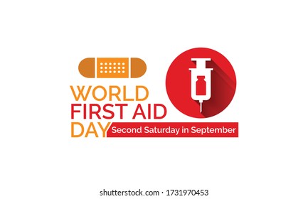 Vector illustration on the theme of World First Aid day observed each year on second Saturday of September across the globe.