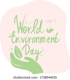 Vector illustration on the theme of World Environment day on June 5th.