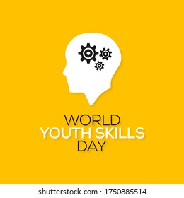 Vector illustration on the theme of World Youth skills day observed each year on July 15 across the globe.