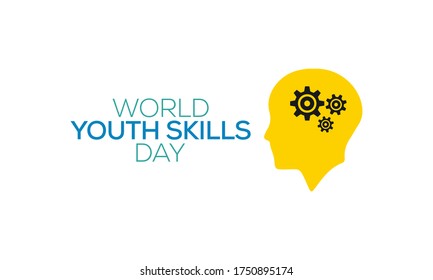 Vector illustration on the theme of World Youth skills day observed each year on July 15 across the globe.