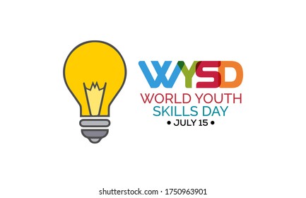Vector illustration on the theme of World Youth skills day observed each year on July 15 across the globe.