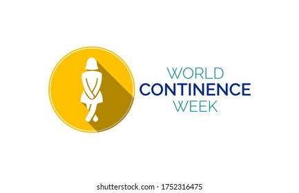 Vector illustration on the theme of World Continence week (WCW) observed each year during June.