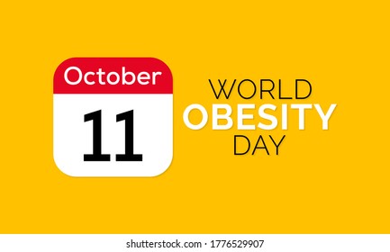 Vector illustration on the theme of World Obesity day observed each year on October 11 across the globe.