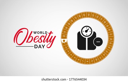 Vector illustration on the theme of World Obesity day observed each year on October 11 across the globe.