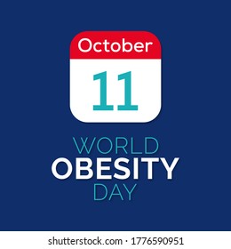 Vector illustration on the theme of World Obesity day observed each year on October 11 across the globe.