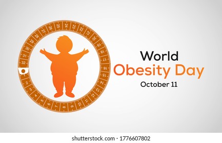 Vector illustration on the theme of World Obesity day observed each year on October 11 across the globe.