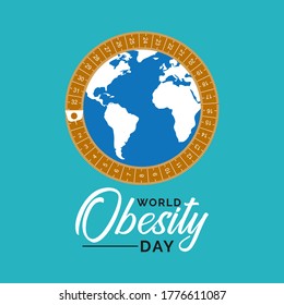 Vector illustration on the theme of World Obesity day observed each year on October 11 across the globe.