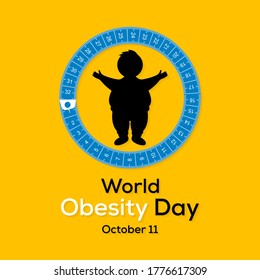 Vector illustration on the theme of World Obesity day observed each year on October 11 across the globe.