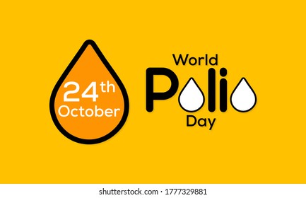 Ilustración vectorial sobre el tema del Día Mundial de la Polio que se celebra cada año el 24 de octubre en todo el mundo.