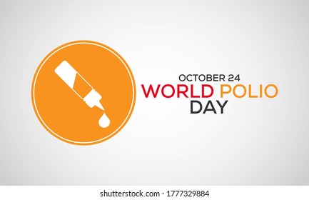 Ilustración vectorial sobre el tema del Día Mundial de la Polio que se celebra cada año el 24 de octubre en todo el mundo.