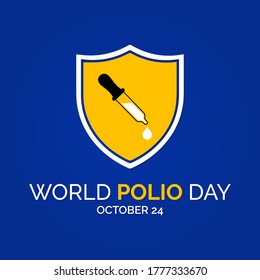 Ilustración vectorial sobre el tema del Día Mundial de la Polio que se celebra cada año el 24 de octubre en todo el mundo.