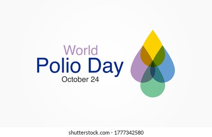 Vector illustration on the theme of World Polio day observed each year on October 24th across the globe.