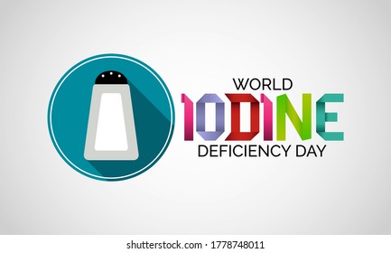 Vector Illustration On The Theme Of World Iodine Deficiency Day Observed Each Year On October 21st Across The Globe.