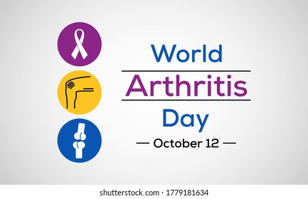 Vector illustration on the theme of world Arthritis day observed each year on October 12th across the globe.