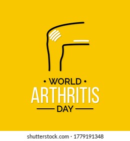Ilustración vectorial sobre el tema del Día Mundial de la Artritis que se celebra cada año el 12 de octubre en todo el mundo.