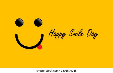 Vector illustration on the theme of World Smile day observed each year during October on first Friday.