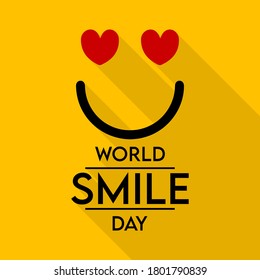 Vector illustration on the theme of World Smile day observed each year during October on first Friday.