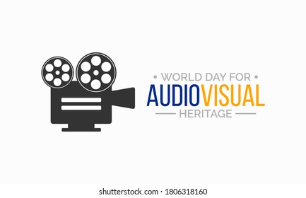 Vector illustration on the theme of World Audiovisual heritage day observed each year on October 27 across the globe.