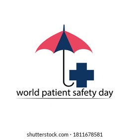 Vector Illustration On The Theme Of World Patient Safety Day Observed Each Year On September 17th Worldwide.