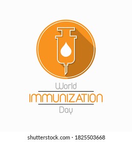 Ilustración vectorial sobre el tema del Día Mundial de la Inmunización que se celebra cada año el 10 de noviembre en todo el mundo.