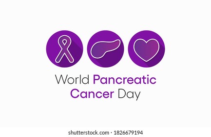 Vector illustration on the theme of world Pancreatic Cancer day observed each year during November.