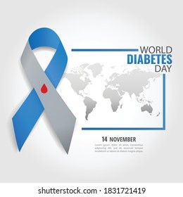 Ilustración vectorial sobre el tema Día Mundial de la Diabetes.
